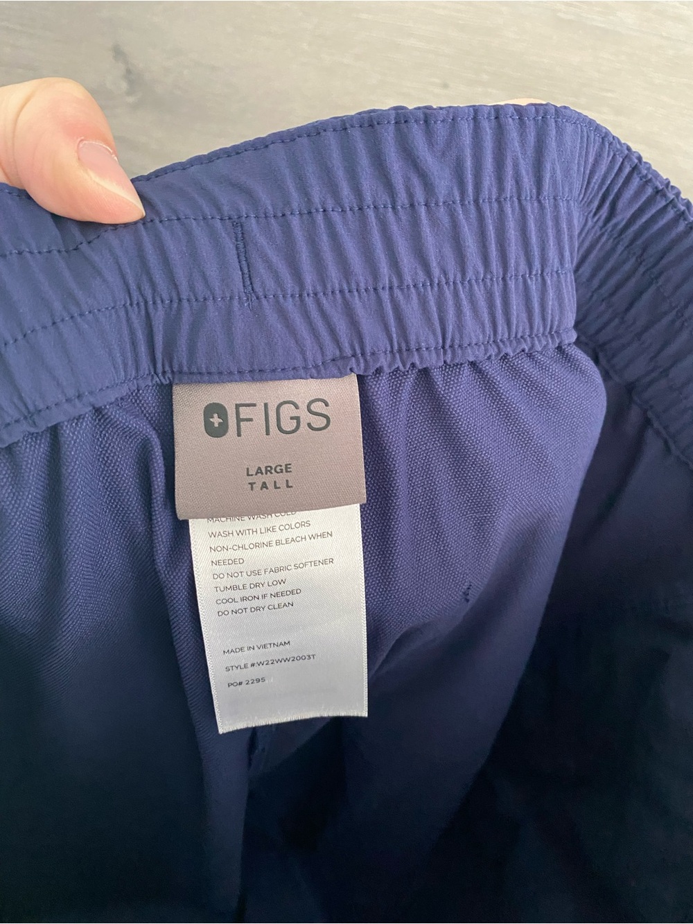 Figs Pro Slim Tapered Scrub Trouser Tall Blue View 6
